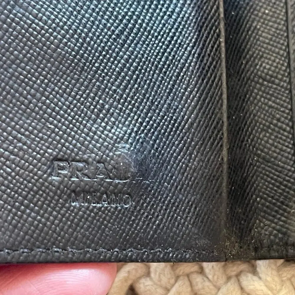 Prada key wallet black nylon tessuto vintage authentic Unisex